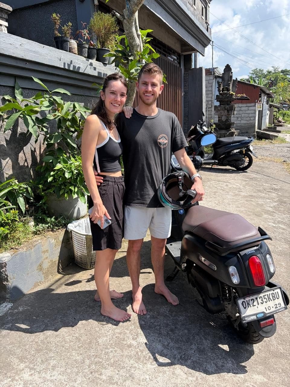 Giddy Bikes guest on a scooter in Bali